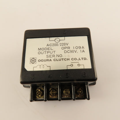 Ogura Clutch Co. OPR109A 90V DC 1A 200/220VAC Motor Brake Rectifier