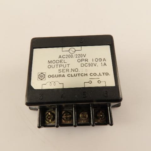 Ogura Clutch Co. OPR109A 90V DC 1A 200/220VAC Motor Brake Rectifier