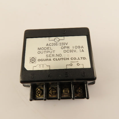 Ogura Clutch Co. OPR109A 90V DC 1A 200/220VAC Motor Brake Rectifier