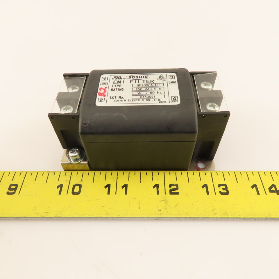 Soshin NF2006A-UP EMI Filter 250VAC 6A 50/60Hz
