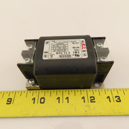 Soshin NF2006A-UP EMI Filter 250VAC 6A 50/60Hz