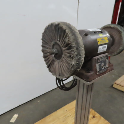 Do-All D3020 1/2HP 8"Dual Arbor Metal Polisher Buffer 115V 3450RPM W/Pedestal