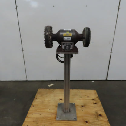 Do-All D3020 1/2HP 8"Dual Arbor Metal Polisher Buffer 115V 3450RPM W/Pedestal