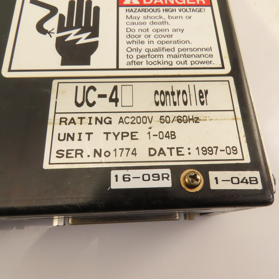 Sugino Machine UC-4 Type 1-04B Servo Motor Feed Drive Controller 200VAC 50/60Hz