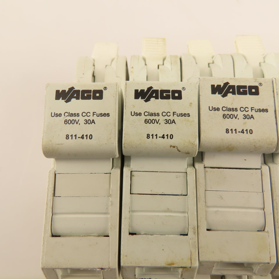 Wago 811-410 30A 600V Class CC Fuse Holder Din Rail Mount Lot Of 9
