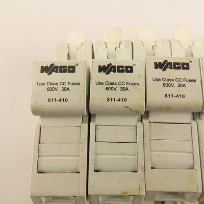 Wago 811-410 30A 600V Class CC Fuse Holder Din Rail Mount Lot Of 9
