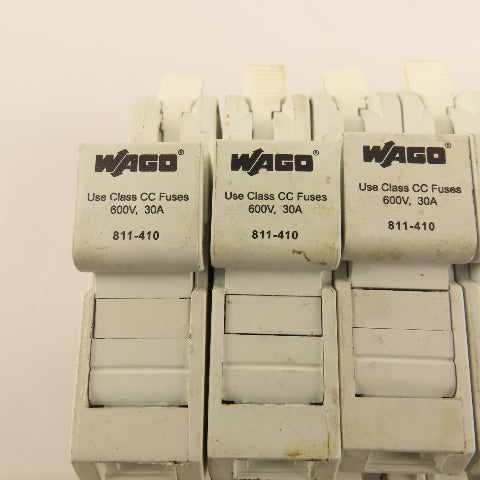 Wago 811-410 30A 600V Class CC Fuse Holder Din Rail Mount Lot Of 9