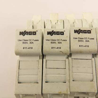 Wago 811-410 30A 600V Class CC Fuse Holder Din Rail Mount Lot Of 9