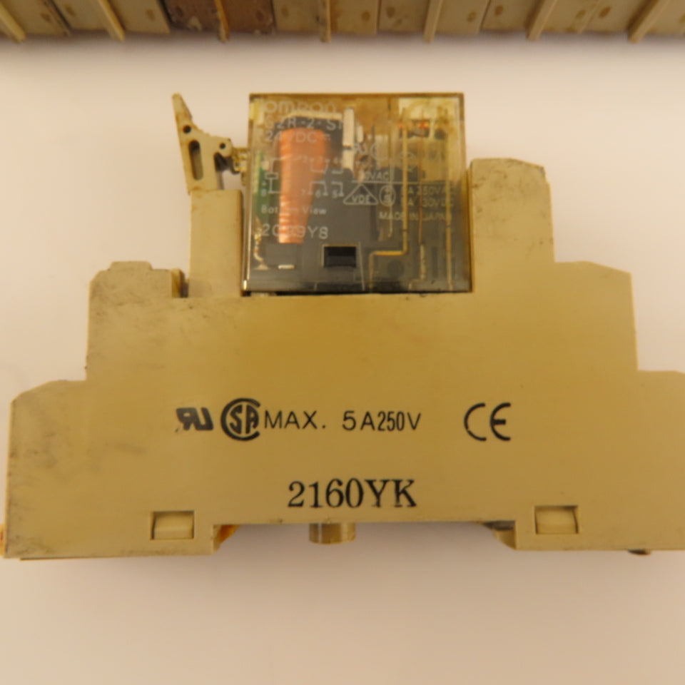 Omron G2R-2-SN 2160YK 24VDC Relay Module Socket Base Lot Of 10