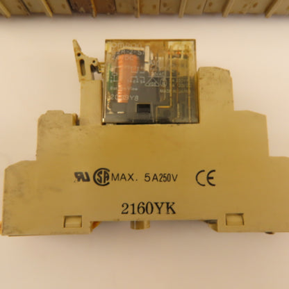 Omron G2R-2-SN 2160YK 24VDC Relay Module Socket Base Lot Of 10