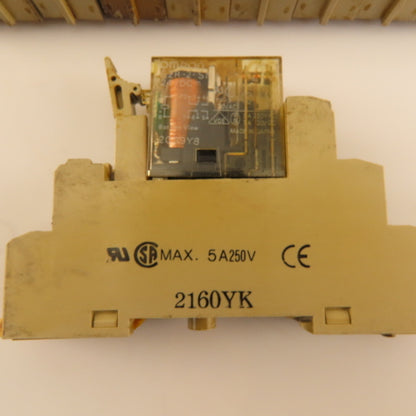 Omron G2R-2-SN 2160YK 24VDC Relay Module Socket Base Lot Of 10