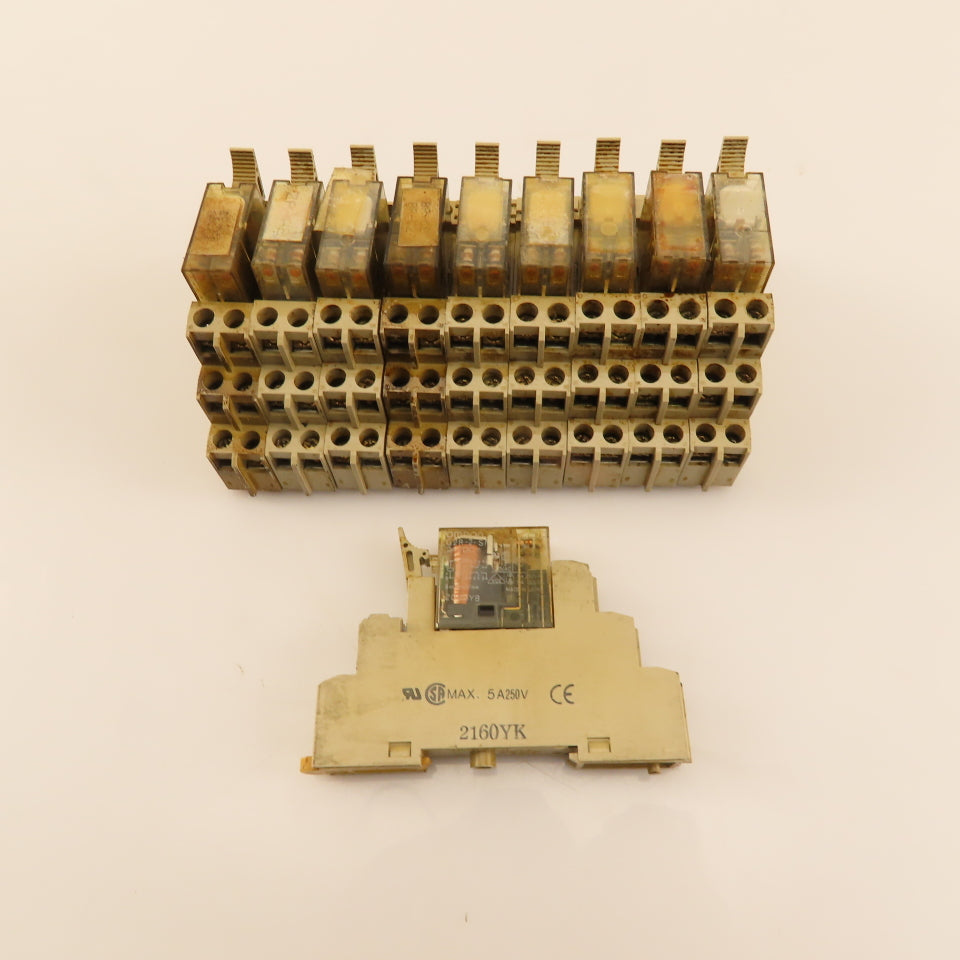 Omron G2R-2-SN 2160YK 24VDC Relay Module Socket Base Lot Of 10