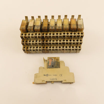 Omron G2R-2-SN 2160YK 24VDC Relay Module Socket Base Lot Of 10