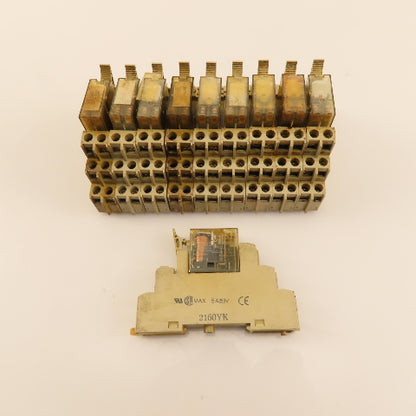 Omron G2R-2-SN 2160YK 24VDC Relay Module Socket Base Lot Of 10