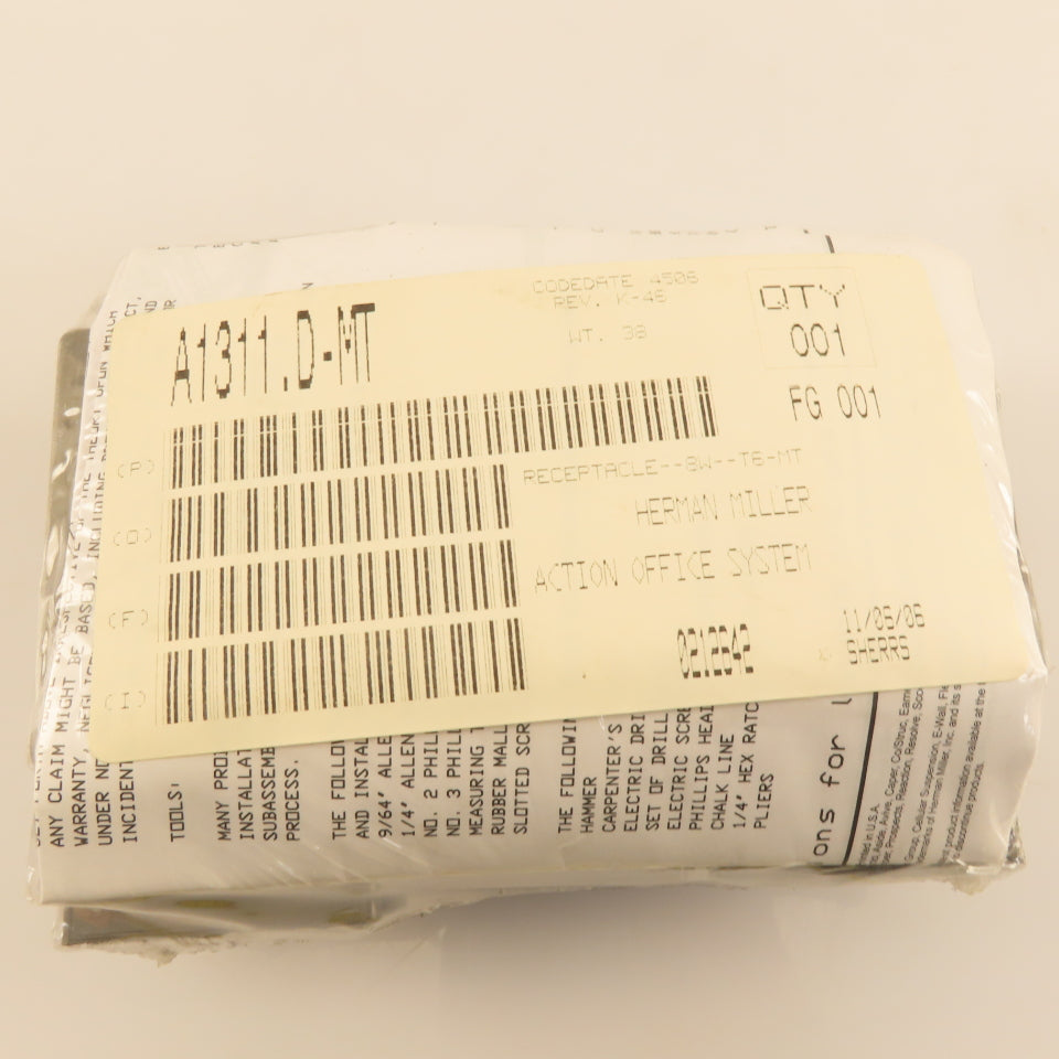 Herman Miller A1311-D-MT 15A 125V Duplex Office Cubicle Encore Receptacle Lot 6