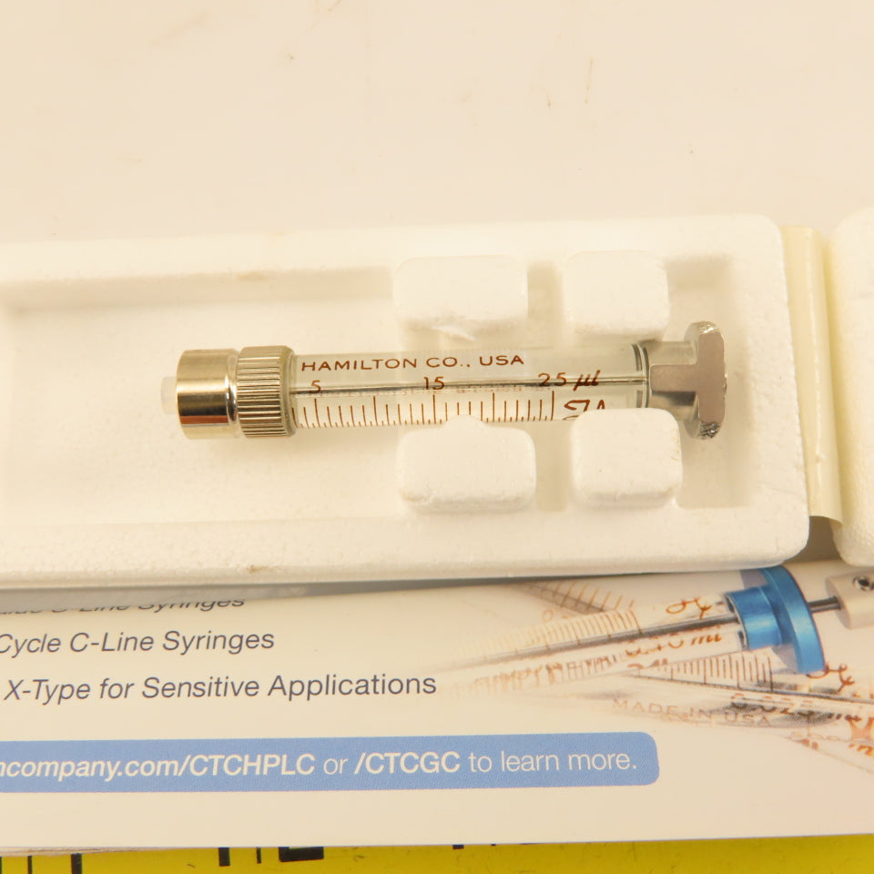 Hamilton 8250-15 1702.5TLL 25uL 30mm L-Life Laboratory Gastite Autosampler