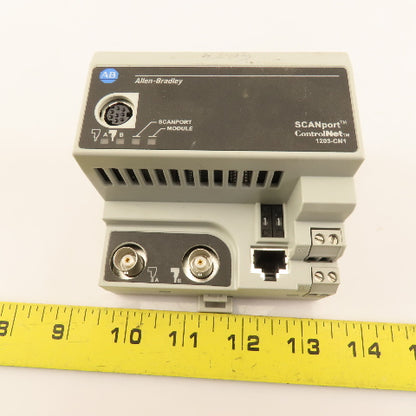 Allen Bradley 1203-CN1 ControlNet Scan Port Module 12/24VDC Input Ver. 1.002