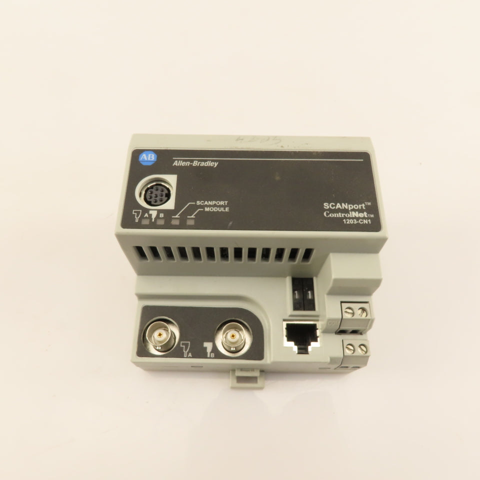 Allen Bradley 1203-CN1 ControlNet Scan Port Module 12/24VDC Input Ver. 1.002