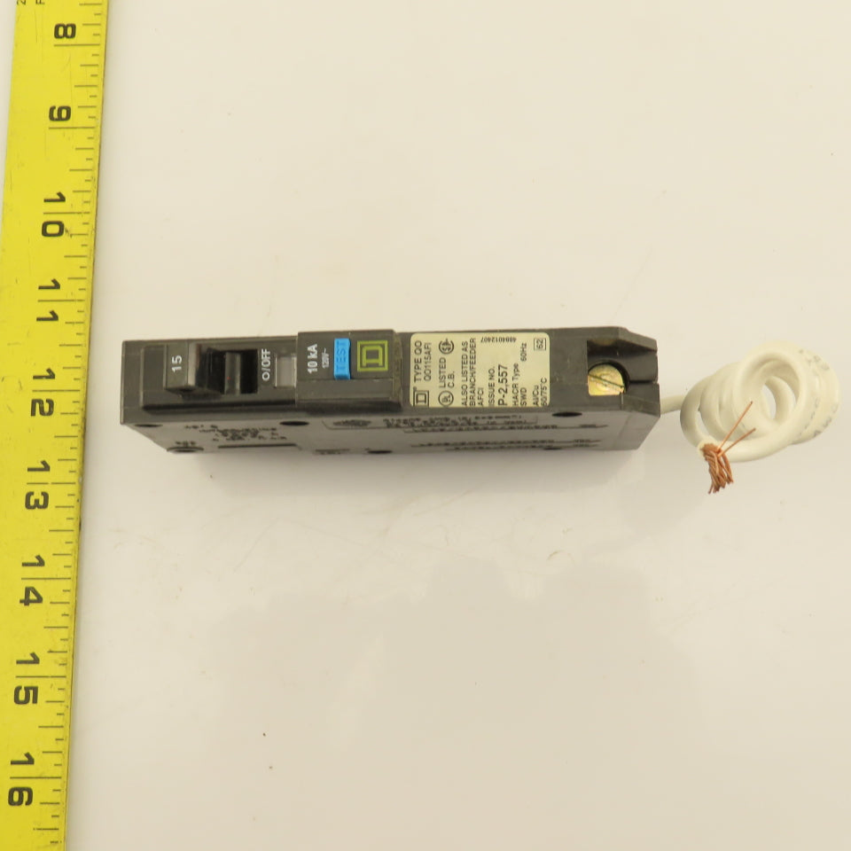 Square D QO115AFI 15A 120VAC 1 Pole Circuit Breaker Arc-D-Tect GFI