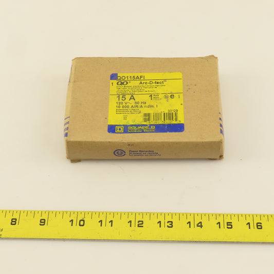 Square D QO115AFI 15A 120VAC 1 Pole Circuit Breaker Arc-D-Tect GFI