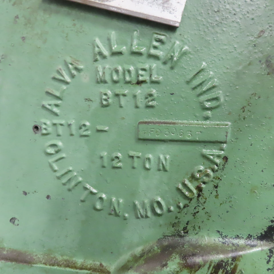 Alva F. Allen BT-12 OBI Mechanical Punch 1-3/4" Stroke Press Parts or Repair