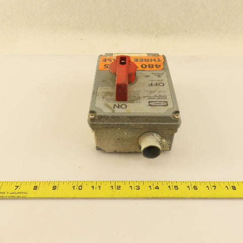 Hubbell HBLDS3 30A 600VAC Circuit-Lock Disconnect Switch 3 Pole Nema 4x Enc
