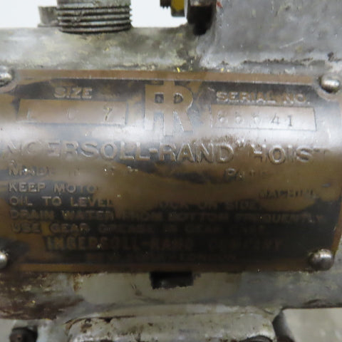Ingersoll Rand LC7 Pneumatic Air Bloc Chain Hoist 700 Lb Capacity 9' Lift 10FPM