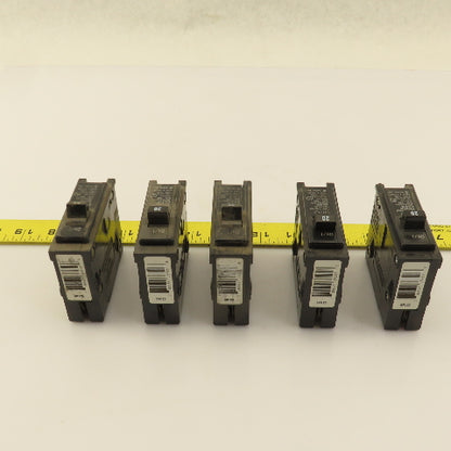 Cutler Hammer BR120 20 Amp Plug On Circuit Breaker 120/240VAC 1 Pole Lot Of 5