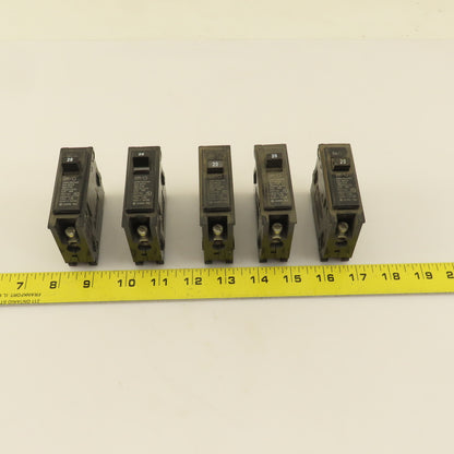Cutler Hammer BR120 20 Amp Plug On Circuit Breaker 120/240VAC 1 Pole Lot Of 5