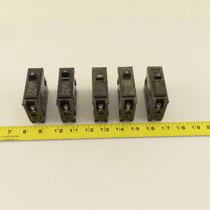 Cutler Hammer BR120 20 Amp Plug On Circuit Breaker 120/240VAC 1 Pole Lot Of 5