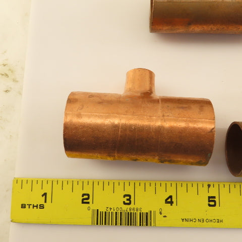 Nibco 1/2"-1-1/4" Elbows & Tees  Wrot Copper Sweat Fittings Mixed Lot Of 22
