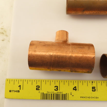 Nibco 1/2"-1-1/4" Elbows & Tees  Wrot Copper Sweat Fittings Mixed Lot Of 22