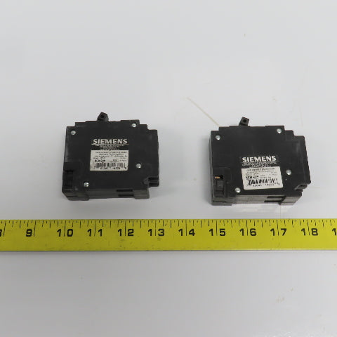 Siemens Q1515 15 Amp Dual Circuit Breaker Type QT 120/240VAC Lot Of 2