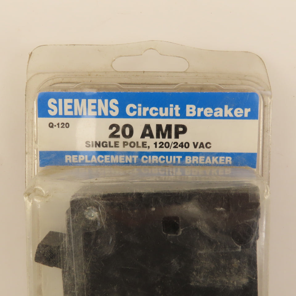 Siemens VPKQ120 20A 1 Pole Circuit Breaker 120/240VAC