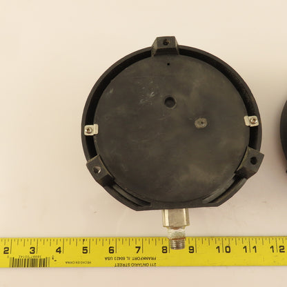 ENFM 316 SS 0-200 PSI Pressure Gauge 4" Dial Tube And Socket 3/8" Male NPT Lot/2