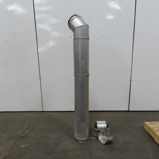 Metal Fab 6PIC 6" Stainless Steel Lined Chimney 56"+ 45° Elbow