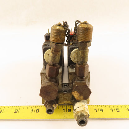 Herion 0821190 Hydraulic Pressure Valve 70 Bar 2 Valve Manifold