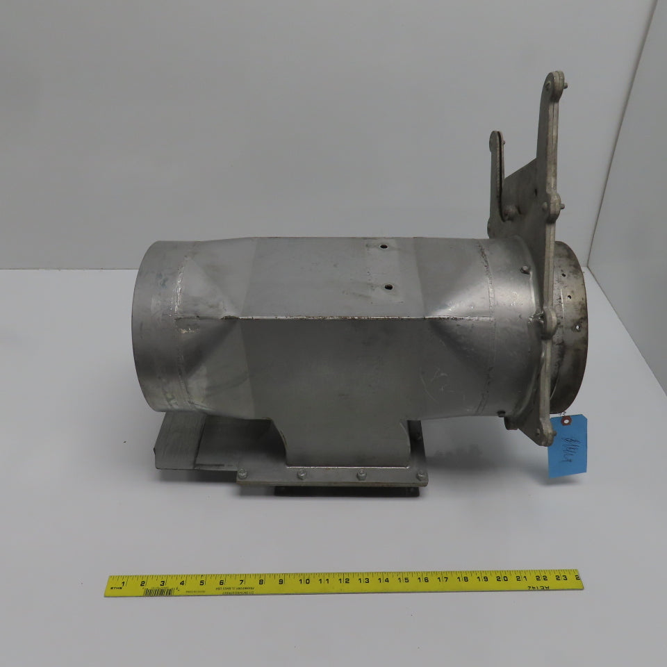 9" x 8-7/8" x 8" 16 Gauge Galvanized Metal Diverter Tee W/2 Manual Blastgates