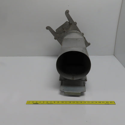 9" x 8-7/8" x 8" 16 Gauge Galvanized Metal Diverter Tee W/2 Manual Blastgates