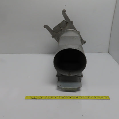 9" x 8-7/8" x 8" 16 Gauge Galvanized Metal Diverter Tee W/2 Manual Blastgates
