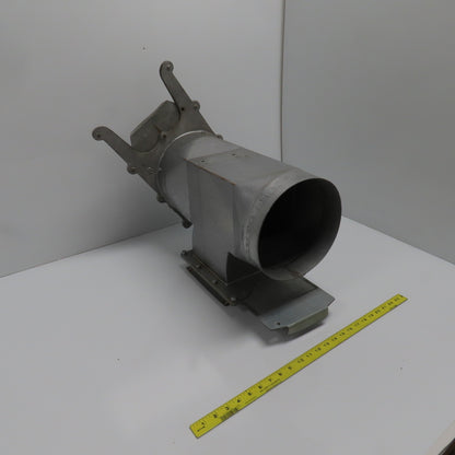 9" x 8-7/8" x 8" 16 Gauge Galvanized Metal Diverter Tee W/2 Manual Blastgates
