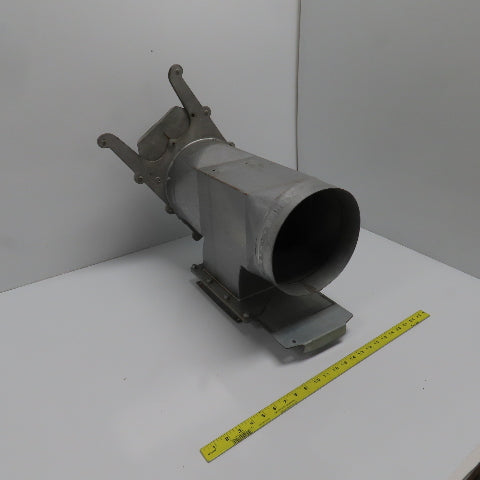 9" x 8-7/8" x 8" 16 Gauge Galvanized Metal Diverter Tee W/2 Manual Blastgates