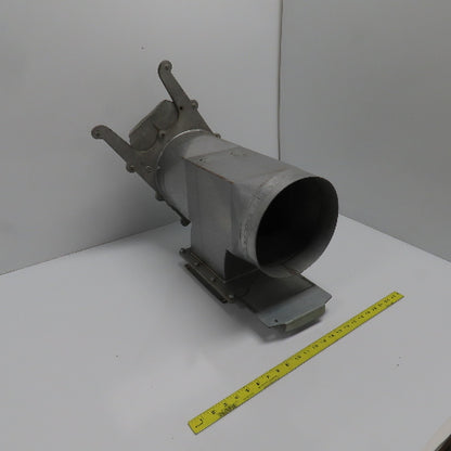 9" x 8-7/8" x 8" 16 Gauge Galvanized Metal Diverter Tee W/2 Manual Blastgates