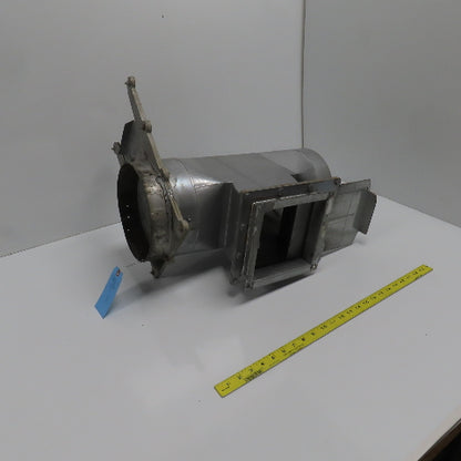 9" x 8-7/8" x 8" 16 Gauge Galvanized Metal Diverter Tee W/2 Manual Blastgates