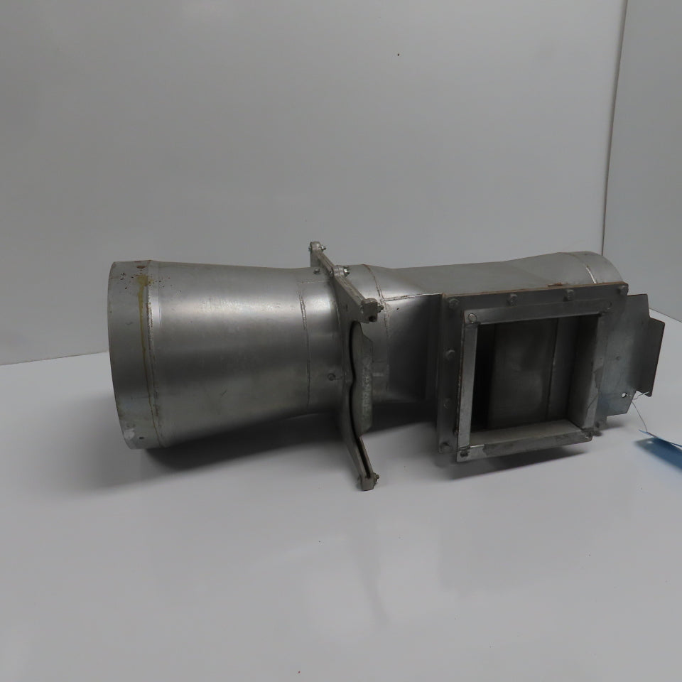 11" x 8-7/8" x 8" 16 Gauge Galvanized Metal Diverter Tee W/2 Manual Blastgates