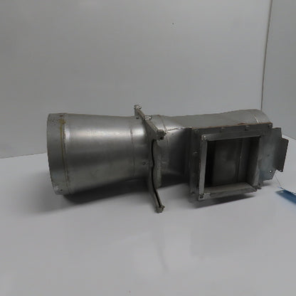 11" x 8-7/8" x 8" 16 Gauge Galvanized Metal Diverter Tee W/2 Manual Blastgates