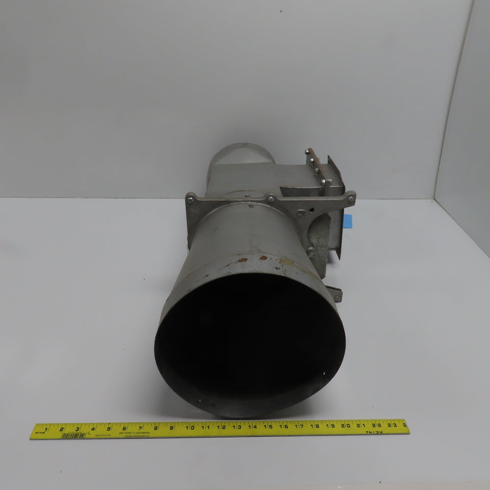 11" x 8-7/8" x 8" 16 Gauge Galvanized Metal Diverter Tee W/2 Manual Blastgates