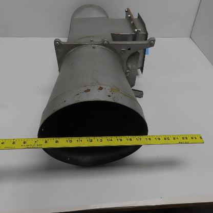 11" x 8-7/8" x 8" 16 Gauge Galvanized Metal Diverter Tee W/2 Manual Blastgates
