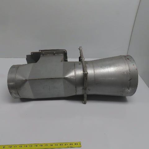 11" x 8-7/8" x 8" 16 Gauge Galvanized Metal Diverter Tee W/2 Manual Blastgates