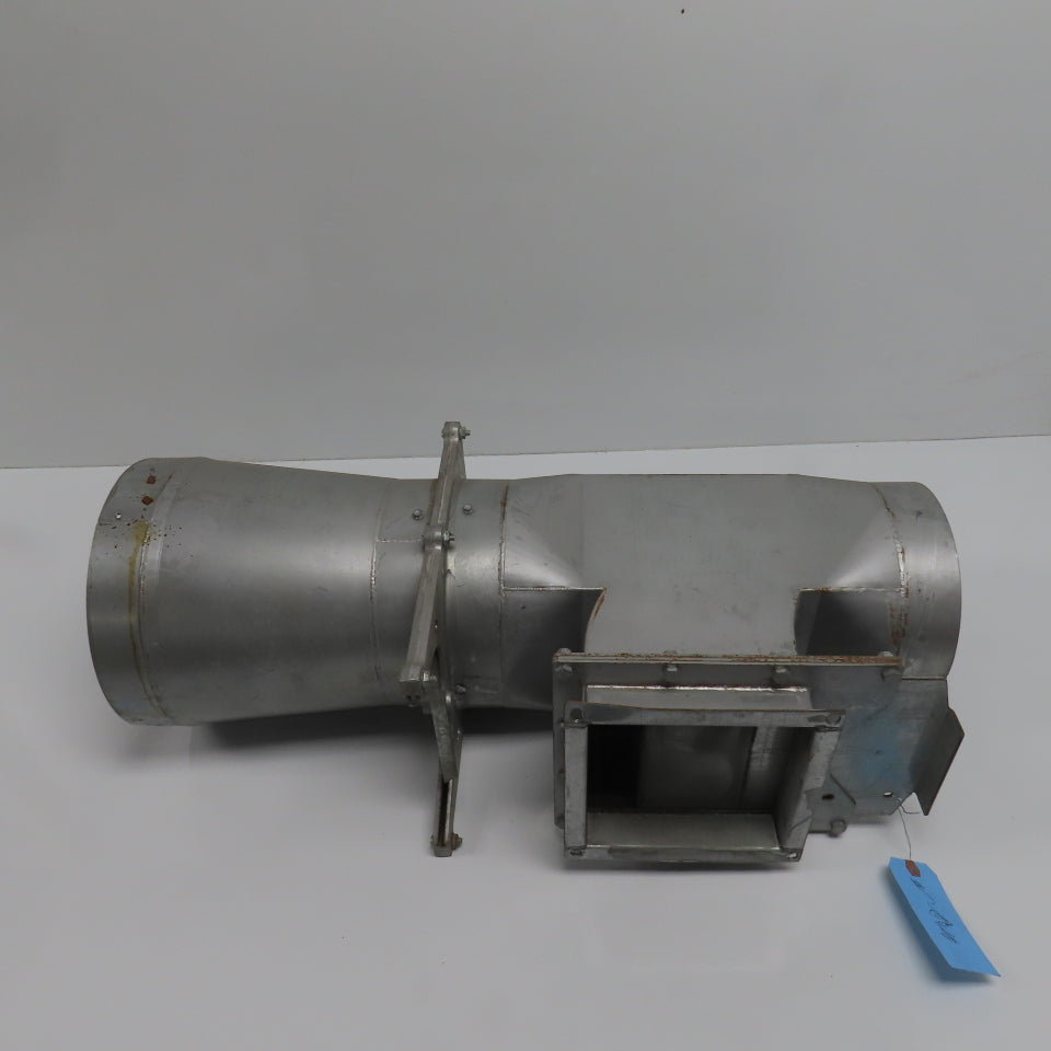 11" x 8-7/8" x 8" 16 Gauge Galvanized Metal Diverter Tee W/2 Manual Blastgates